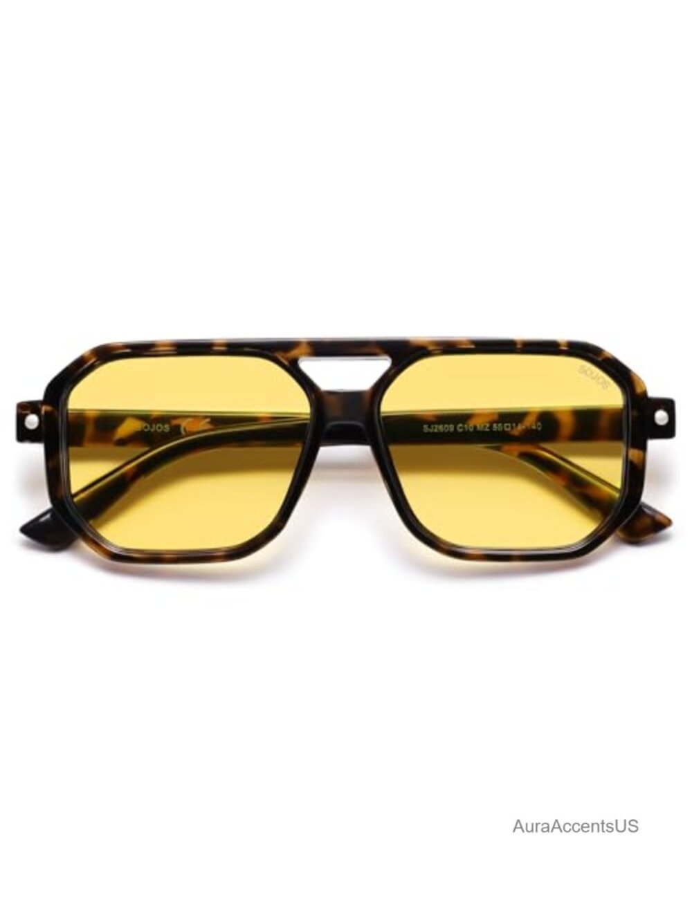 SOJOS Retro Polarized Square Aviator Sunglasses UV400 Full Coverage Unisex